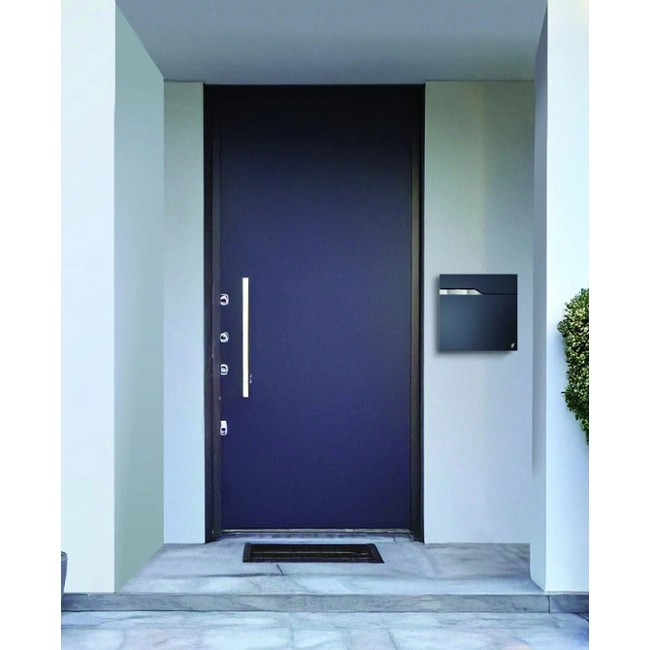 Vendita online Cassetta postale Nettuno colore ghisa/grigio antracite 37×11×37 cm.